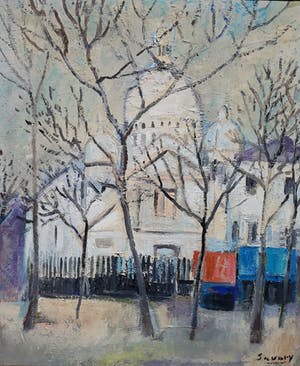 Robert Savary - Sacre-Coeur, olieverf op doek (ingelijst) kopen? Bied vanaf 495!