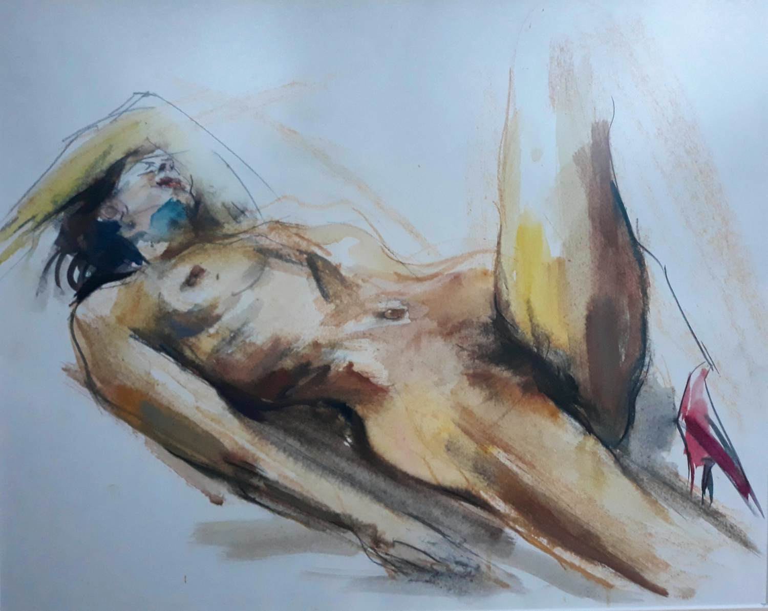 AcheterBob ten Hoope - 'Fluister maar' (uit de bundel 'Annette, vijftien aquarellen', 1987)? Enchérissez de 300!