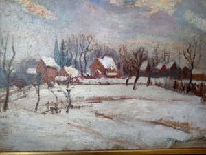 Henri Victor Wolvens - Winterlandschap kopen? Bied vanaf 1500!