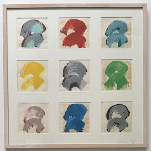 Jac Gijzen - handgesigneerde zeefdruk | 'Negenluik abstract' | 1997 kaufen? Bieten Sie von 10!