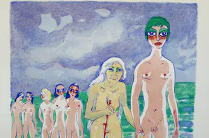 Kees van Dongen - Gravure ,1001 nacht: 'Les filles qui marchent sur la mer' kopen? Bied vanaf 1!