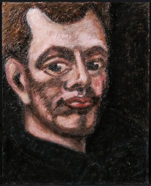 Pieter Haan - Acryl op board, Portret kopen? Bied vanaf 35!
