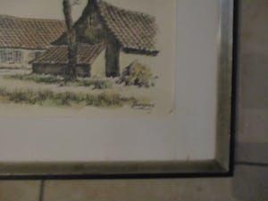 Niet of onleesbaar gesigneerd - Zeer mooie pentekening , gesigneerd en ingelijsd kopen? Bied vanaf 10!