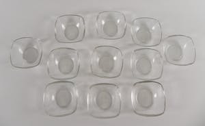 Niet of onleesbaar gesigneerd - 11 jaren 60 Duralex glazen schaaltjes kopen? Bied vanaf 1!