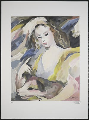 Marie Laurencin - Litho, Vrouw met hond / Orphelins d'Auteuil kopen? Bied vanaf 1!