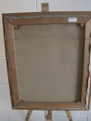 Jacob Eskens - Naïeve Amsterdamse schilder - olieverf - stadsgezicht met personen - gesigneerd kopen? Bied vanaf 68!