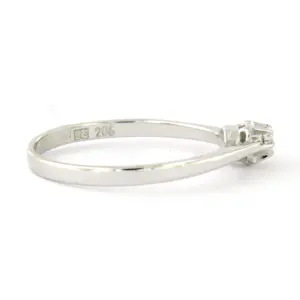 14k witgouden solitair ring met briljant geslepen diamant tot. 0.09ct – F/G - SI kopen? Bied vanaf 190!