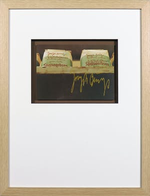 Joseph Beuys - Gesigneerde postkaart, Wirtschaftswerte kopen? Bied vanaf 1!