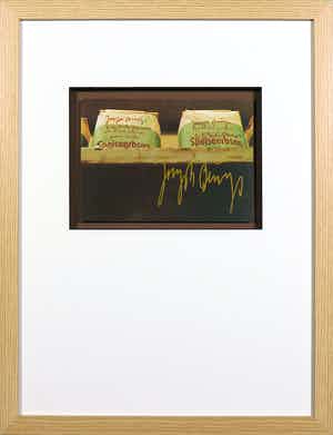 Joseph Beuys - Gesigneerde postkaart, Wirtschaftswerte verkocht voor € 1!