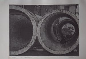 Ad van Dijk - Kazerne (rioolbuizen) 2/15, eigen druk, gesigneerd kopen? Bied vanaf 95!