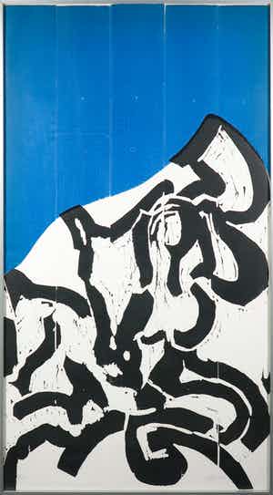 David van de Kop - Houtsnede, Zonder titel - Ingelijst (Groot) verkocht voor € 100!