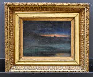 Niet of onleesbaar gesigneerd - Bootje in landschap verkocht voor € 1!