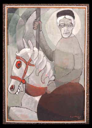 Engelbert Gijsbrecht van Heusden - Bejaard op draaimolenpaard. verkocht voor € 10!