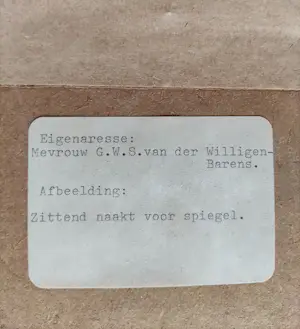 Han van Meegeren - Zittend naakt voor spiegel kopen? Bied vanaf 3500!