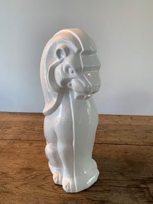 Curiosa - Zeer decoratieve grote beelden in vorm van Leeuw (2) - Aardewerk Italië jaren 70 kopen? Bied vanaf 50!