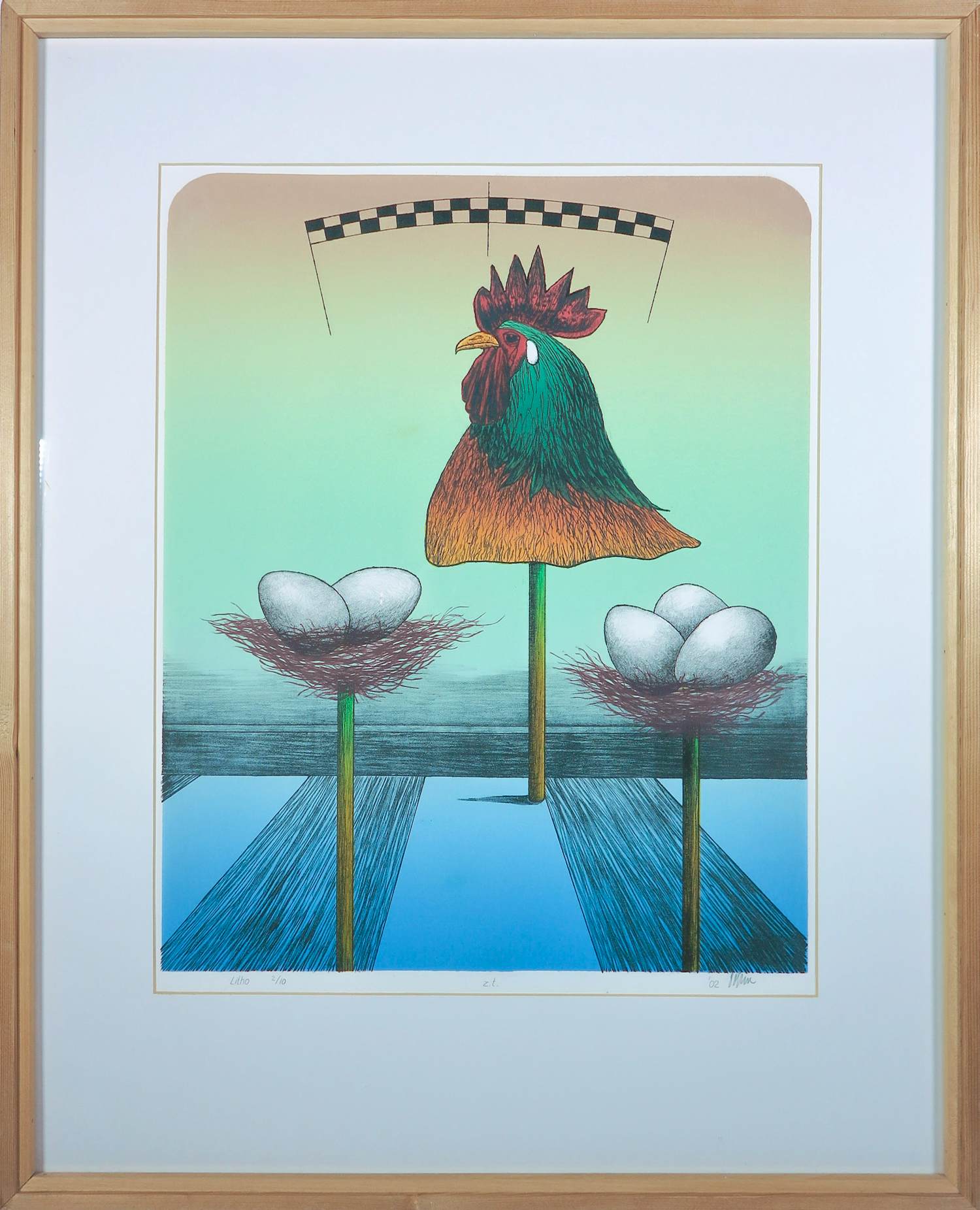 Helmut Böhm - Lithografie, Zonder titel - Ingelijst kopen? Bied vanaf 20!