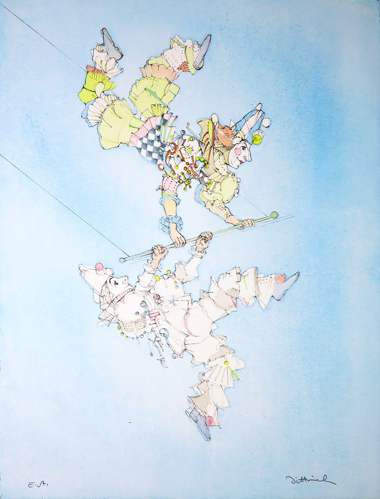 Simon Dittrich - Litho, Akrobaten kopen? Bied vanaf 45!