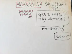 Saul Belem - "Grave where is thy victorie?". kopen? Bied vanaf 50!