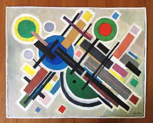 Toine Corstjens - Geordende vlakken en circels verkocht voor € 280!