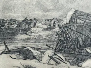 Onbekend - De verwoeste spoorbrug kopen? Bied vanaf 35!