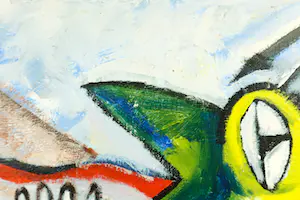 John Lie a Fo - Olieverf op doek, Zonder titel - Ingelijst (Groot) kopen? Bied vanaf 350!