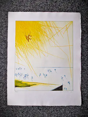 Ronald Tolman - grote kleuren Ets & Aquatint "IKANOS II" - Gelderse grafiekmap '92 kopen? Bied vanaf 58!