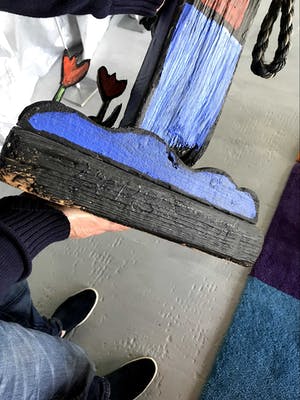 Hans Verschoor - Vrouw met de Pijp - Houten Beeld kopen? Bied vanaf 150!