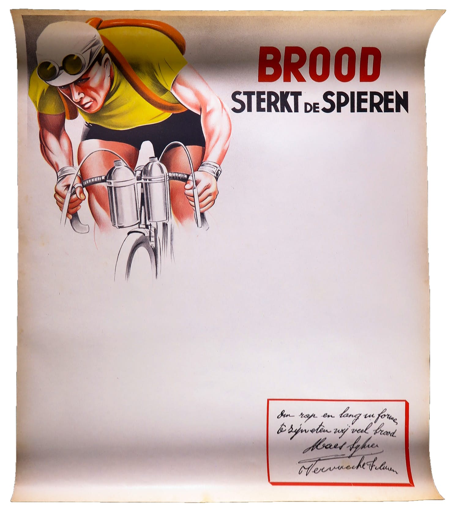 Niet of onleesbaar gesigneerd - Affiche, Brood sterkt de spieren kopen? Bied vanaf 1!