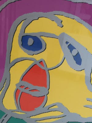 Karel Appel - In mooie lijst met paspartout kopen? Bied vanaf 400!