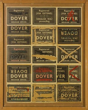 Sef Peeters - Collage, Een reisje naar Engeland - Ingelijst kopen? Bied vanaf 80!