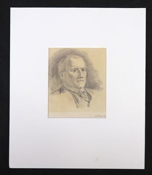 Wim Steijn - Potloodtekening, Portret man kopen? Bied vanaf 1!