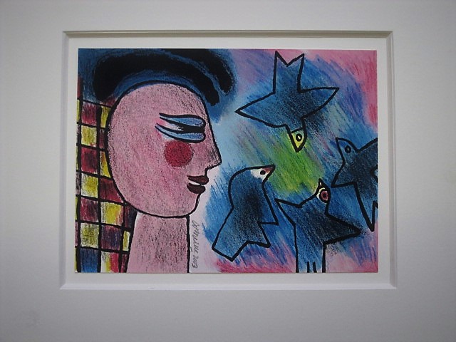 Corneille - Karakteristieke CoBrA Litho "Vrouw met Vogels" gesigneerd - VANAF 1 EURO! kopen? Bied vanaf 1!