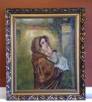 Niet of onleesbaar gesigneerd - naar Feruzzi - La Madonnina (La Madonna del Riposo) - 1949 kopen? Bied vanaf 1!
