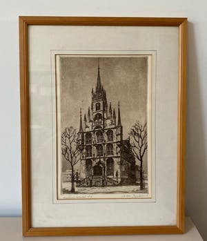 Cor van der Woerd - Ets Stadhuis van Gouda kopen? Bied vanaf 1!