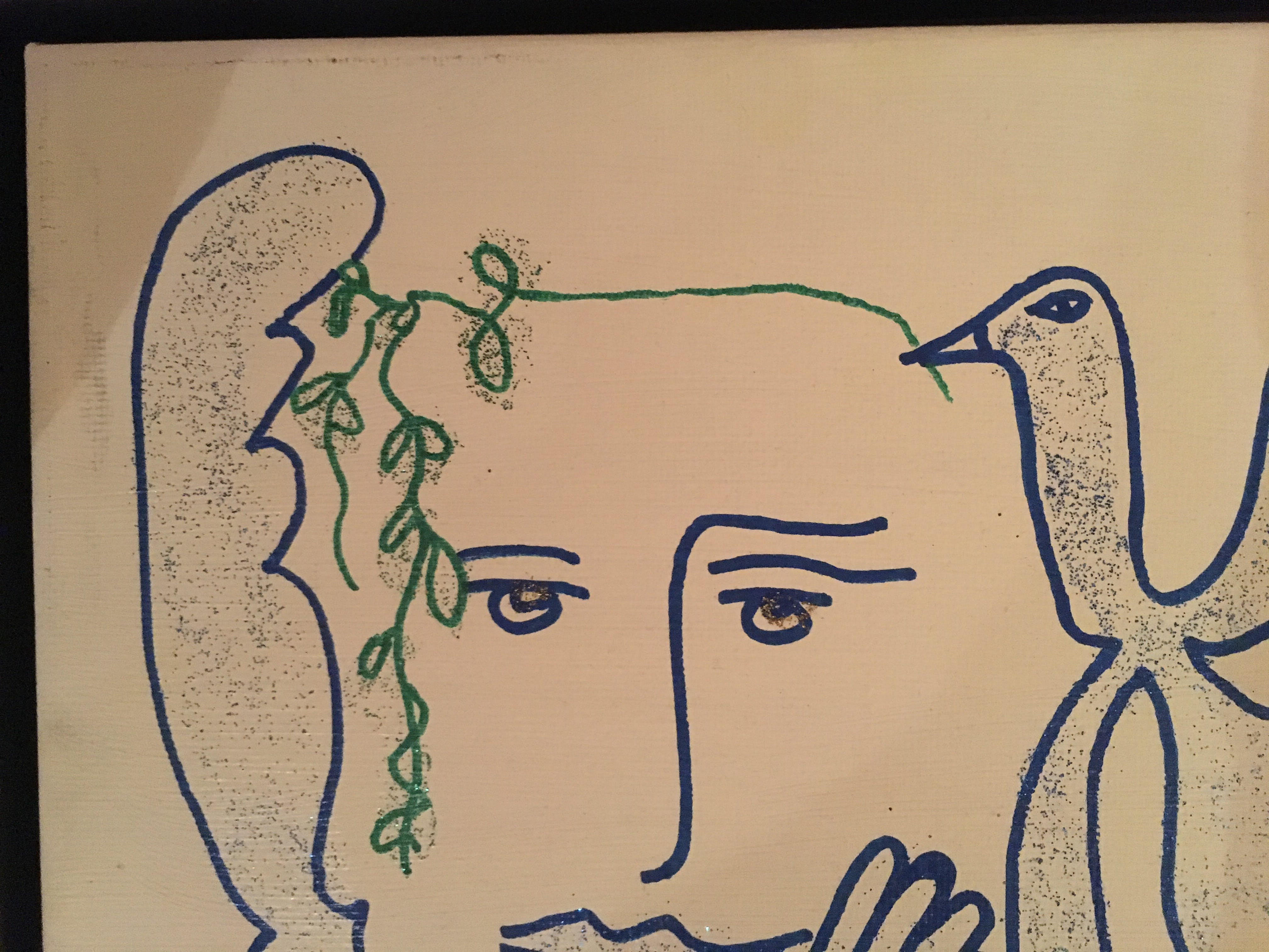 Geert Jan Jansen - Vrouwengezicht met vogel picasso kopen? Bied vanaf 150!