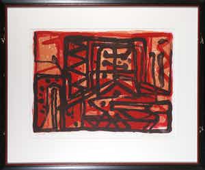 Theo Kuijpers - Litho, Zonder titel - Ingelijst verkocht voor € 1!