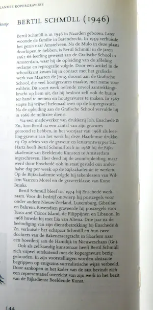 Bertil Schmull - LOT (2x)"Reïncarnatie" en kopergravure E.Reitsma-Valença kopen? Bied vanaf 75!