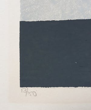 Wil Klaassen - Abstracte compositie, zeefdruk kopen? Bied vanaf 30!