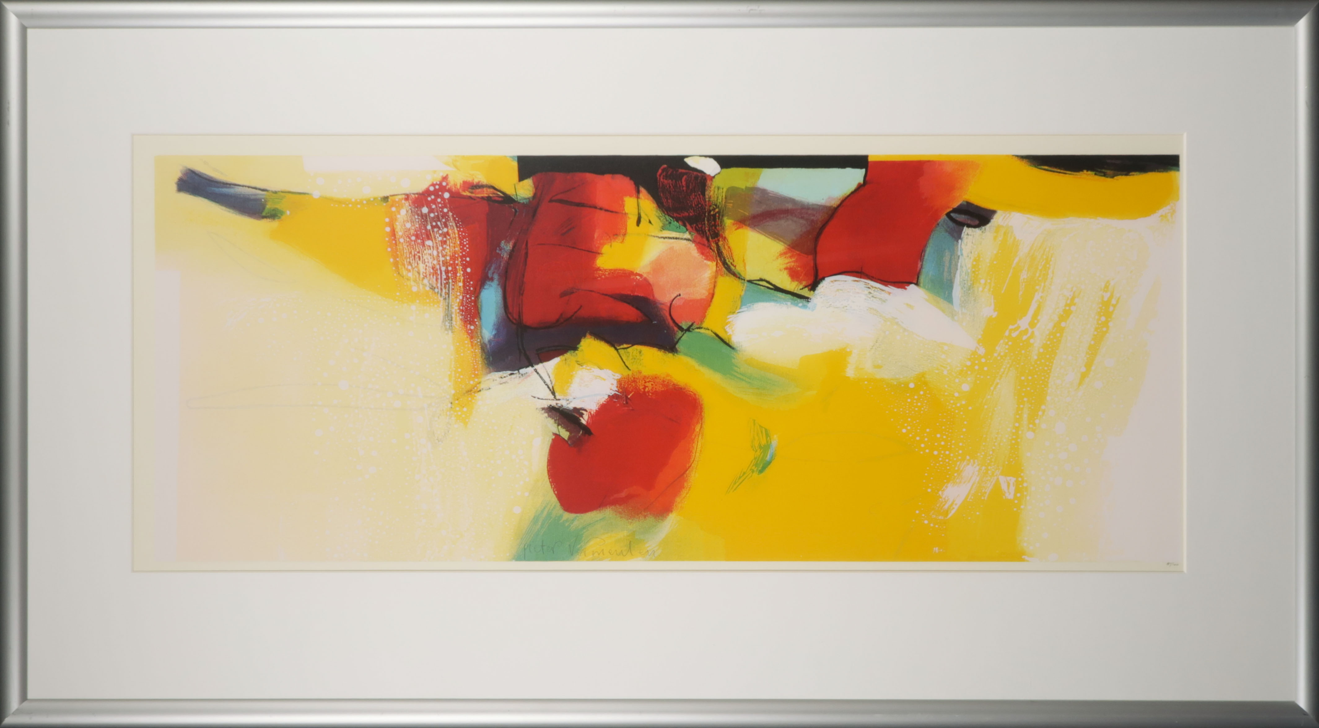 Pieter Vermeulen - Zeefdruk, Kersenschaal - Ingelijst (Groot) verkocht voor € 35!