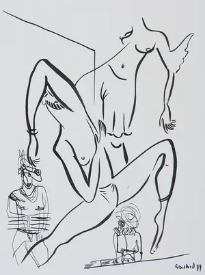 Rachid Ben Ali - Inkttekening, Zonder titel kaufen? Bieten Sie von 1!