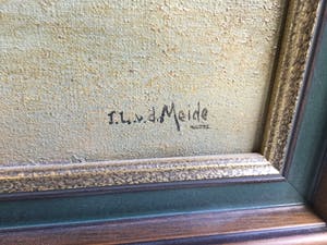 Jacobus Leonardus van der Meide - C4894, Plasgezicht met bloesembomen kopen? Bied vanaf 150!