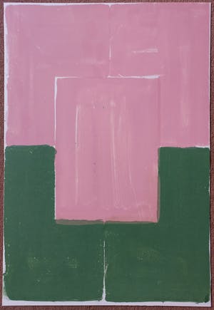 Adine Engelman - Abstracte compositie, monotype (unica) kopen? Bied vanaf 75!