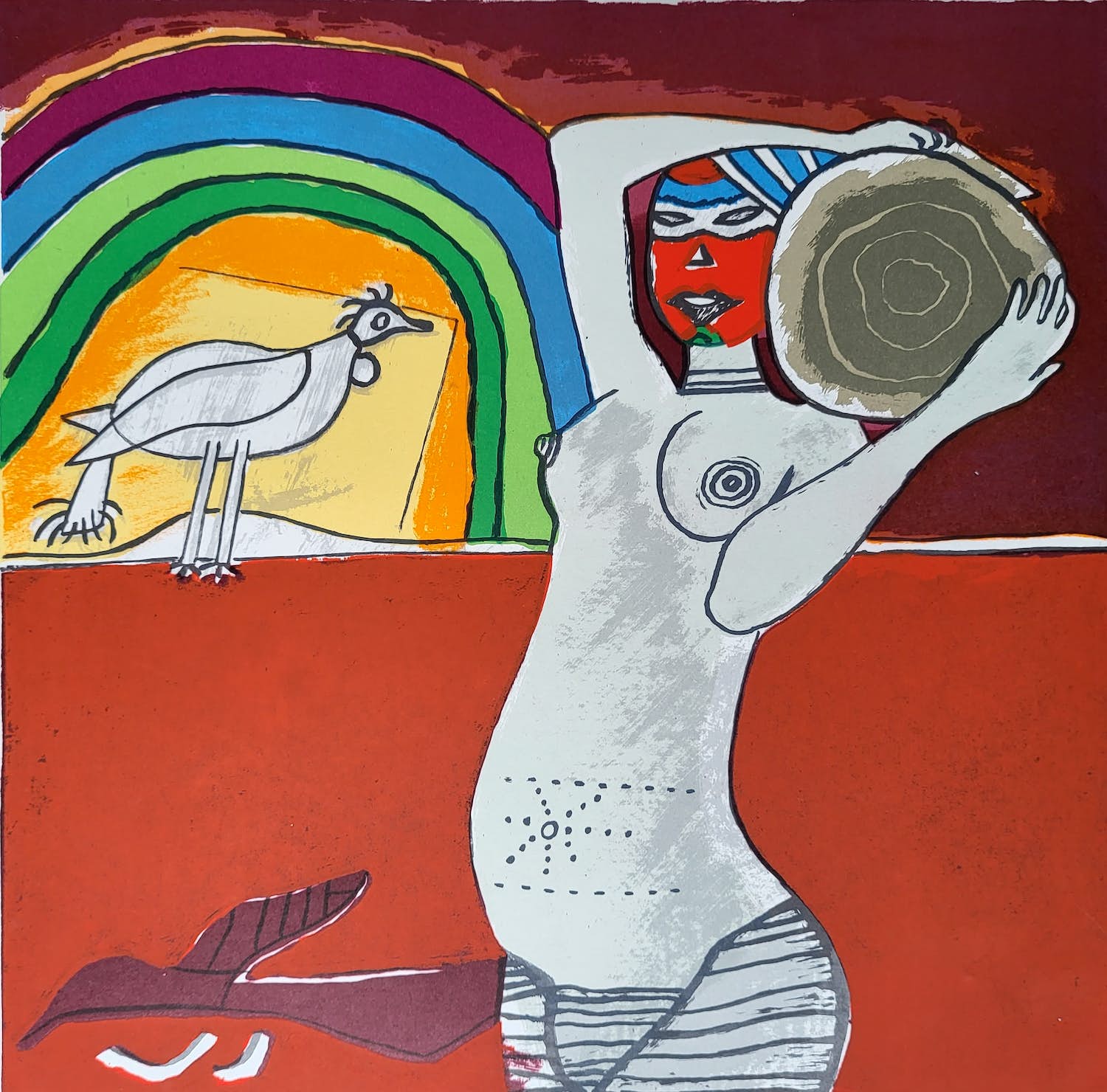 Corneille - litho 68/99 - regenboog- gesigneerd en 1977 verkocht voor € 129!