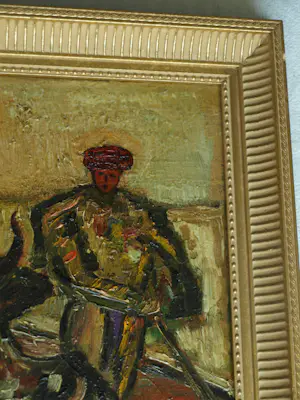 Joaquím Sunyer Miro - Olieverf op doek , De stier – Ingelijst kopen? Bied vanaf 1!