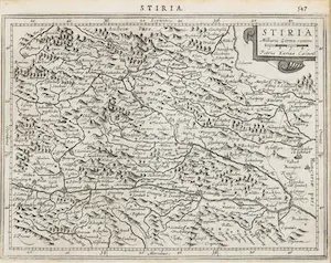 Pieter van der Keere (Kaerius) - Gravure, Stiria kopen? Bied vanaf 20!
