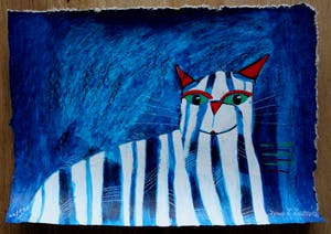 Franz Lauter - Zeefdruk: Three cats - 2002 kopen? Bied vanaf 65!