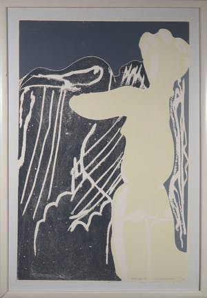 David van de Kop - Houtsnede, Zonder titel - Ingelijst kopen? Bied vanaf 50!