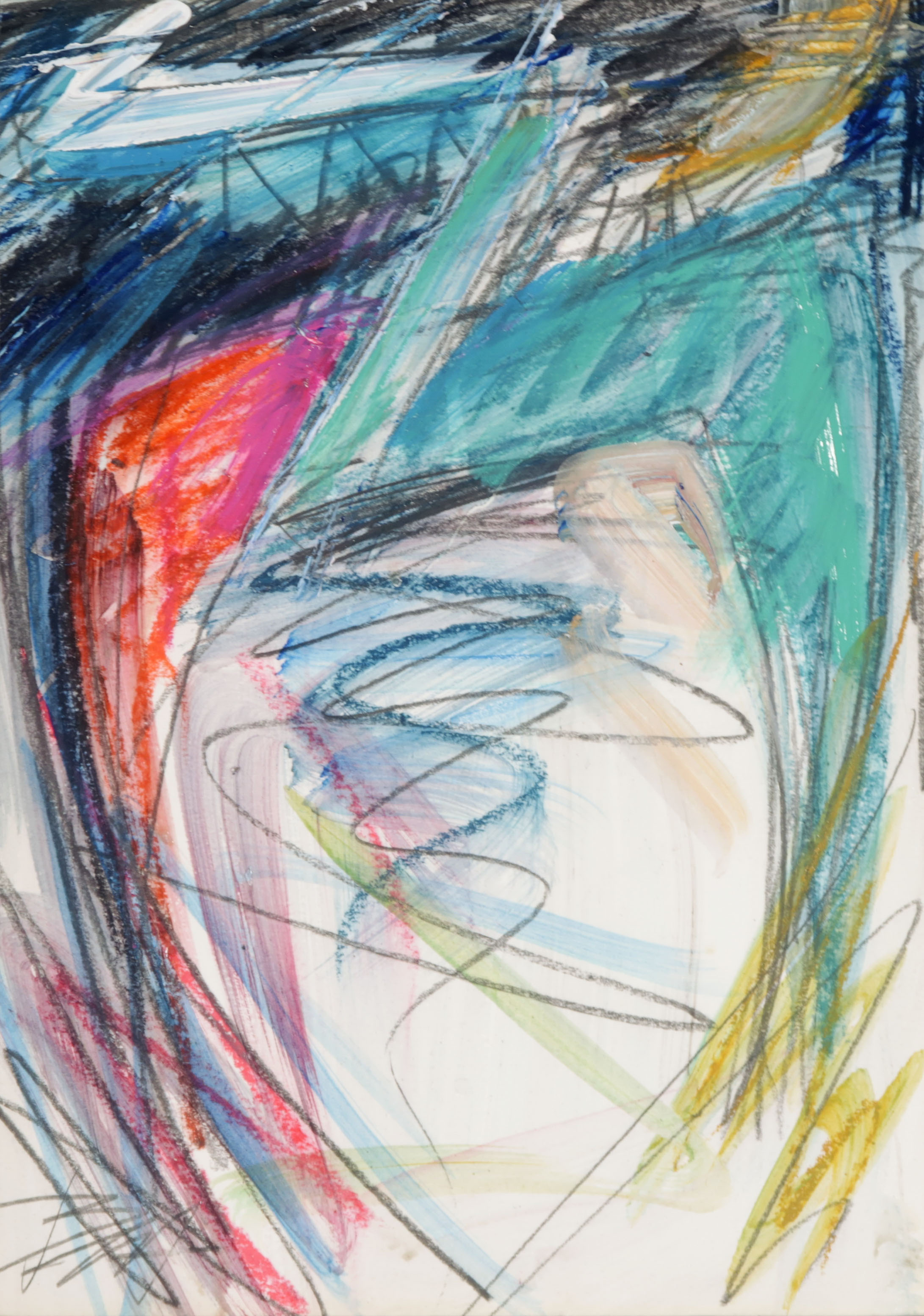 Bea de Visser - Lot met twee werken, Krijt, olieverf en potlood op papier, Creature kopen? Bied vanaf 1!