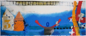 Theo Koster - Zeefdruk en collage, Zonder titel - Ingelijst (Groot) kopen? Bied vanaf 50!