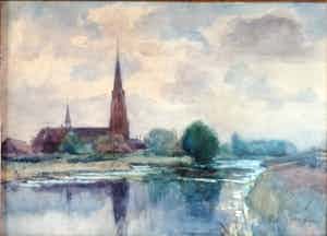Johannes Josseaud - Kerk aan vaart verkocht voor € 80!